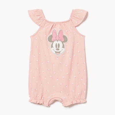 Baby Girls' Disney Minnie Mouse Romper - Dusty Peach
