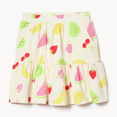 Jupe-short imprimée pour filles - Blanc Cassé