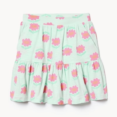 Kid Girls' Printed Skort - Pale Aqua
