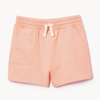 Short en ratine bouclée pour filles - Pêche