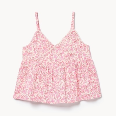 Cami style nuisette imprimée pour filles - Fuchsia pâle
