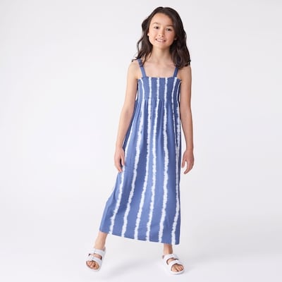 Joe Fresh Robe maxi froncée imprimée pour filles 1 ea, 19,00 $/1ch