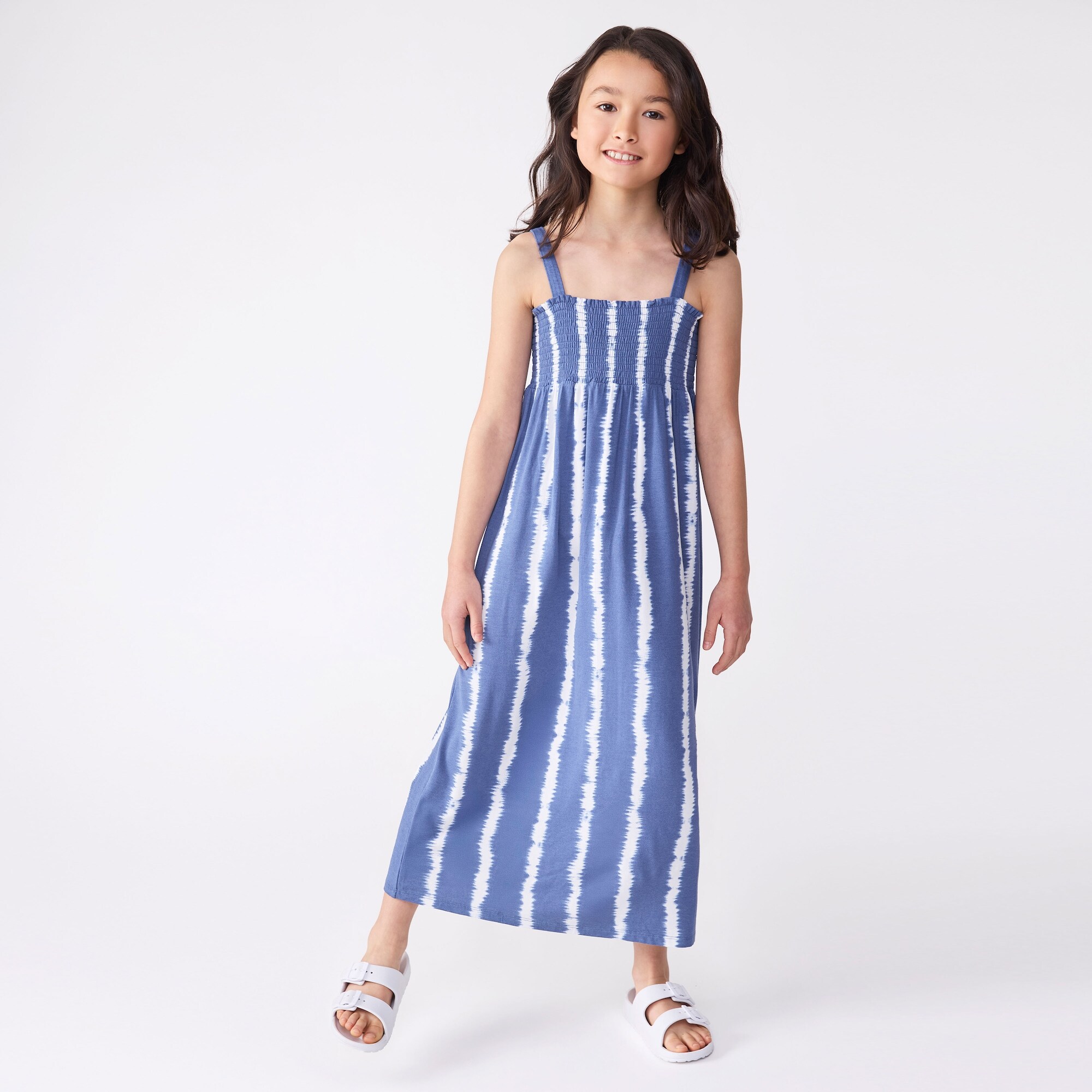 Robe maxi froncée imprimée pour filles