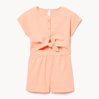 Robe short avec attache sur l’avant pour filles - Pêche