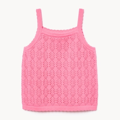 Cami en pointelle pour filles - Rose