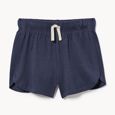 Short à ourlet arrondi fendu pour filles - Marine foncé