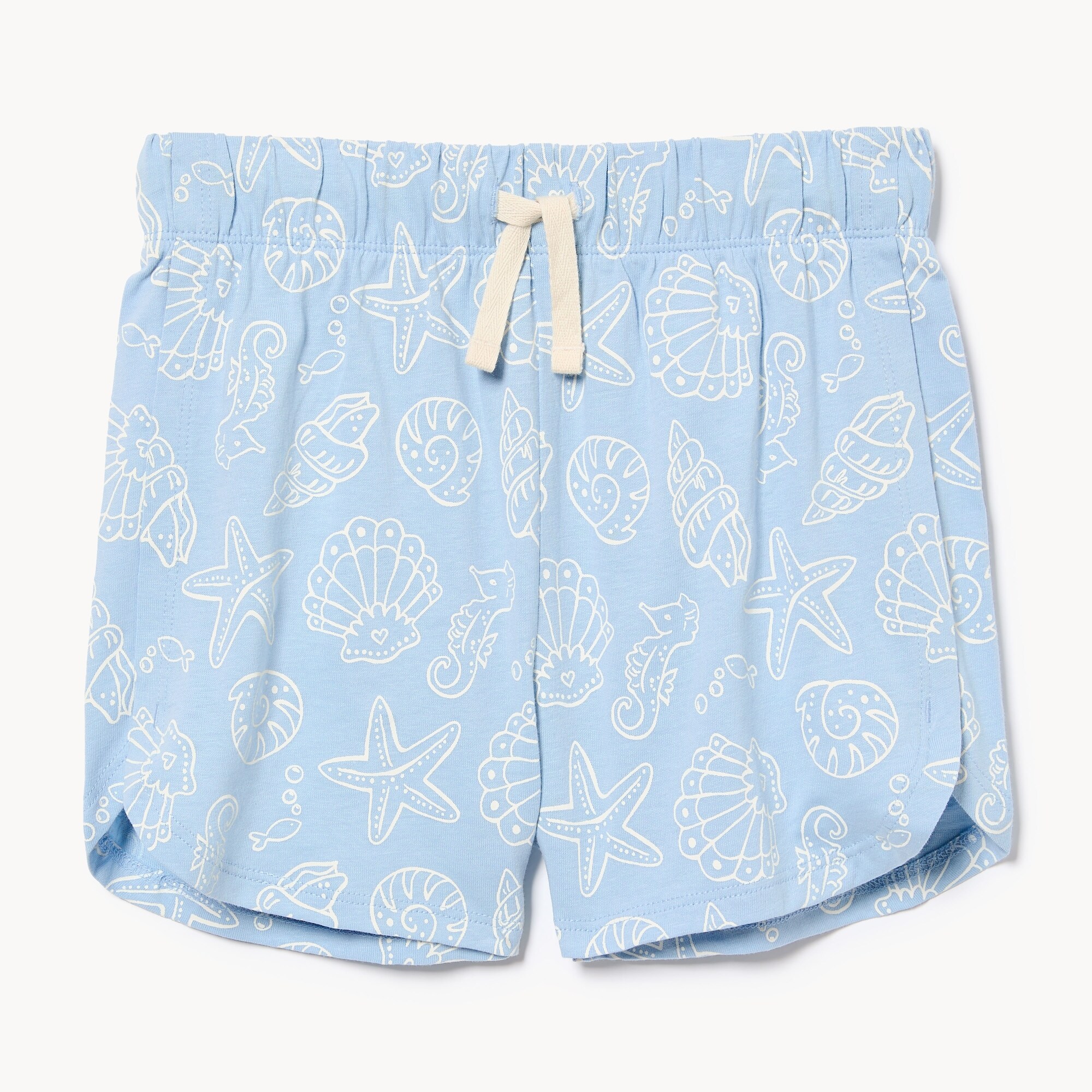 Short imprimé à ourlet arrondi fendu pour filles