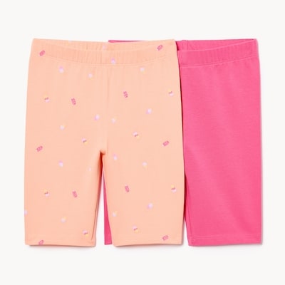 Ens. de 2 shorts de vélo longs pour filles - Pêche