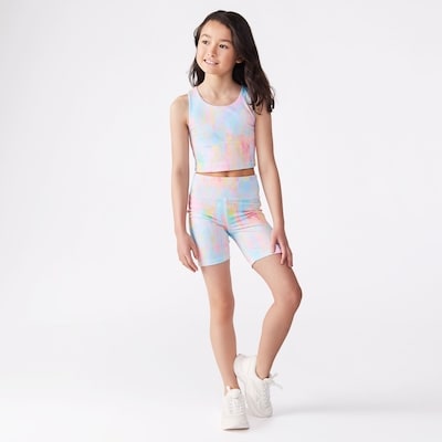 Kid Girls' Active Cutout Sports Bra - Aqua
