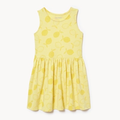 Kid Girls' Knit Printed Dress - Light Yellow
