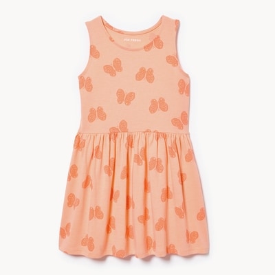 Kid Girls' Knit Printed Dress - Peach