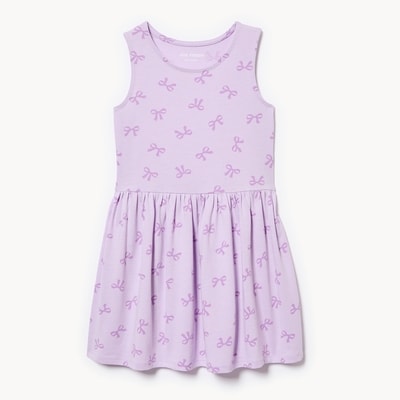 Kid Girls' Knit Printed Dress - Dusty Lavender