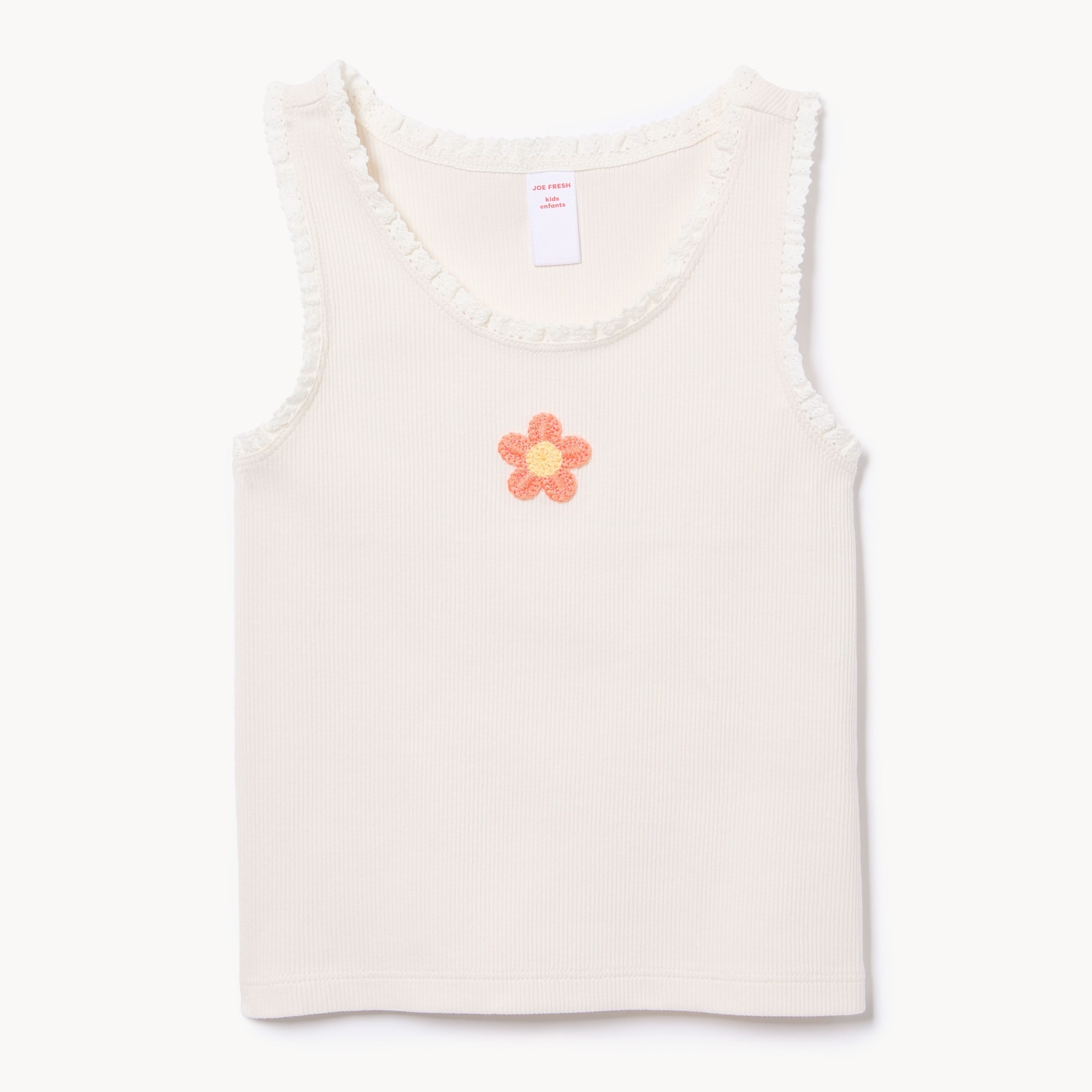 Kid Girls' Graphic Knit Tank in Off White from Joe Fresh