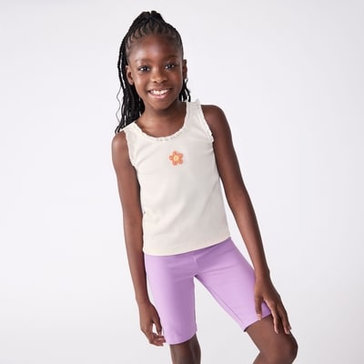 Cami imprimée en tricot pour filles - Blanc Cassé