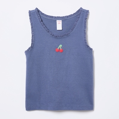 Cami imprimée en tricot pour filles - Marine pâle