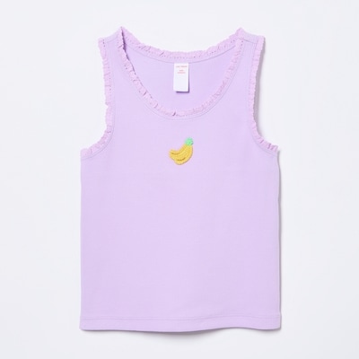 Kid Girls' Graphic Knit Tank - Dusty Lavender
