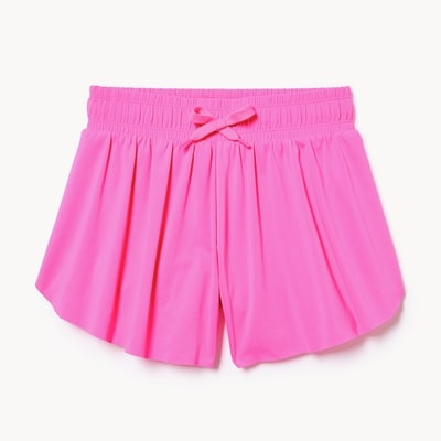 Short de sport à pétales pou filles - Rose néon