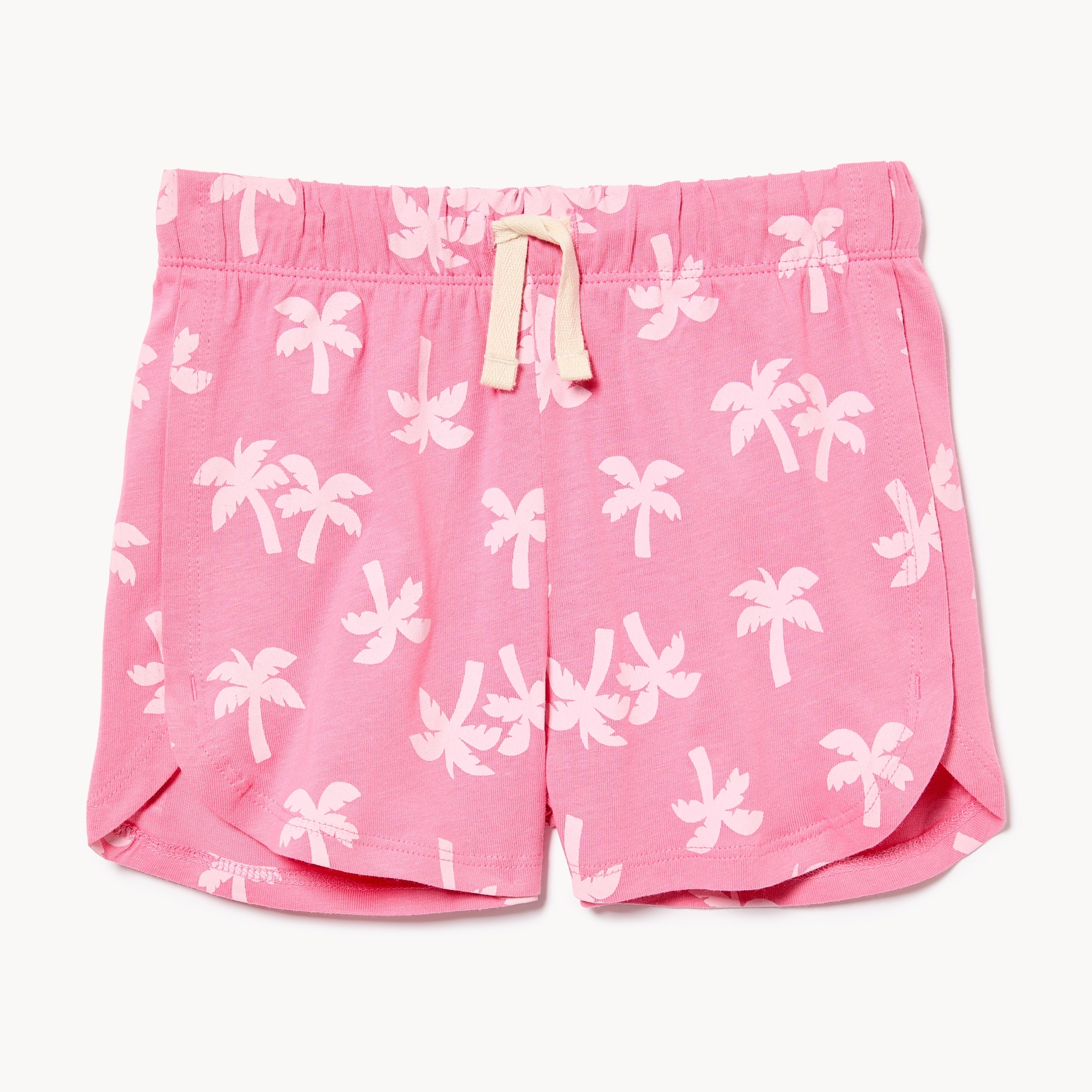 Short imprimé ourlet arrondi fendu, petites filles