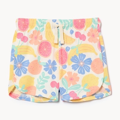 Toddler Girls' Printed Dolphin Hem Short - Yellow