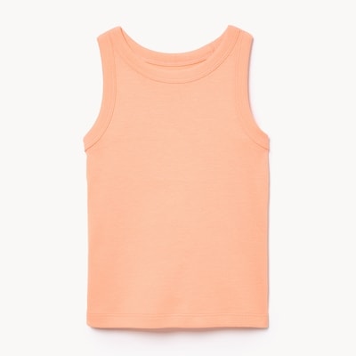 Cami côtelée pour petites filles - Pêche