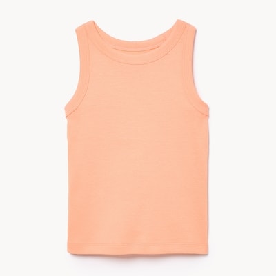 Cami côtelée pour petites filles - Pêche