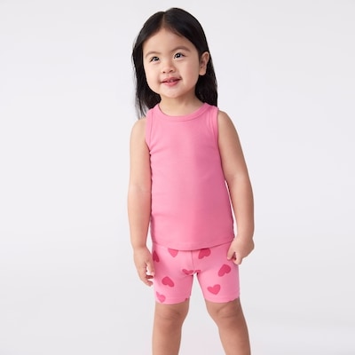 Cami côtelée pour petites filles - Rose