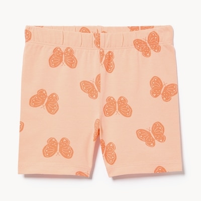 Toddler Girls' Printed Bike Short - Peach