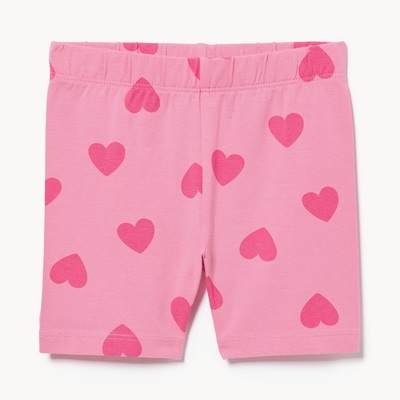 Short de vélo imprimé pour petites filles - Rose