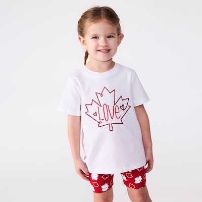 T-shirt imprimé Canada pour tout-petits - Blanc