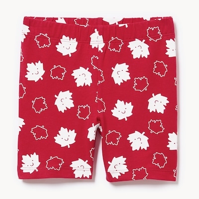 Toddler Girls' Canada Bike Short - Red