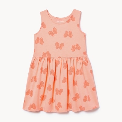 Robe imprimée pour petites filles - Pêche