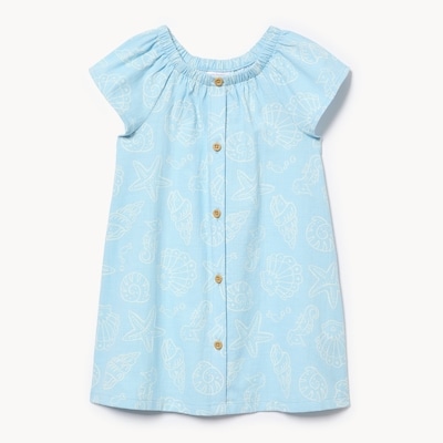 Toddler Girls' Printed Dress - Light Blue