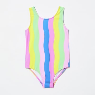 Toddler Girls' Printed 1-Piece Swimsuit - Light Neon Pink