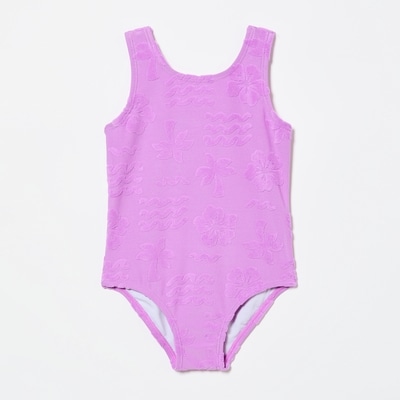 Toddler Girls' Printed Swimsuit - Light Mauve
