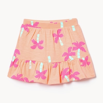 Jupe-short imprimée pour petites filles - Pêche