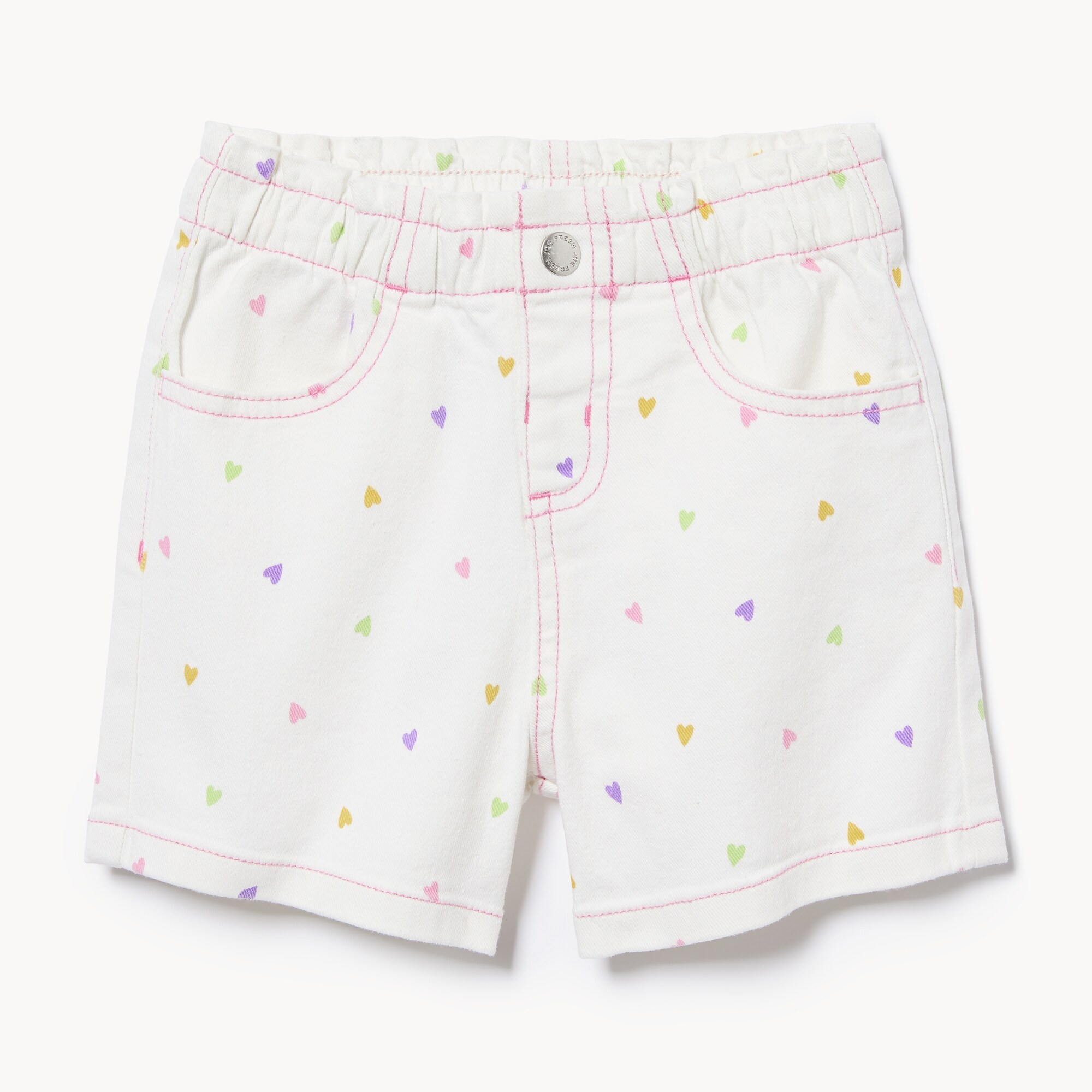 Toddler Girls' Printed Paperbag Short