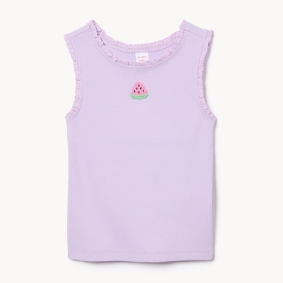 Cami côtelée pour petites filles - LAVANDE POUSSIEREUSE