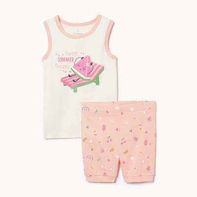 Pyjama imprimé pour petites filles - Pêche