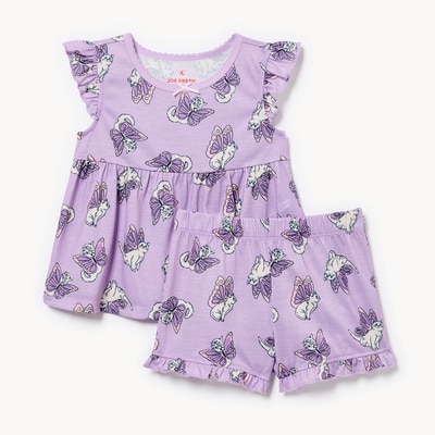 Pyjama imprimé pour petites filles - LAVANDE