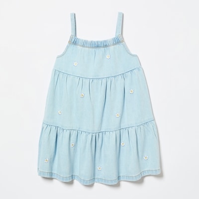Joe Fresh Toddler Girls' Denim Embroidered Dress 1 ea, $24.00/1ea