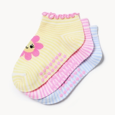 Toddler Girls' 3-Pack Low-Cut Socks - White