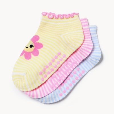 Toddler Girls' 3-Pack Low-Cut Socks - White
