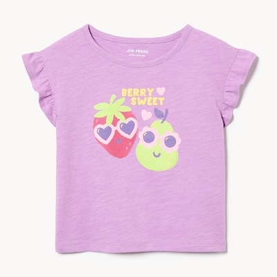 T-shirt imprimé pour petites filles - LAVANDE