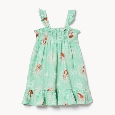 Robe en gaze froissée Moana Disney, petites filles - Vert Pâle