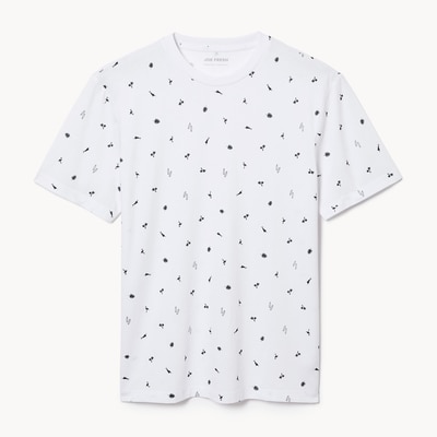 Men's Organic Cotton Essential Printed T-Shirt - White