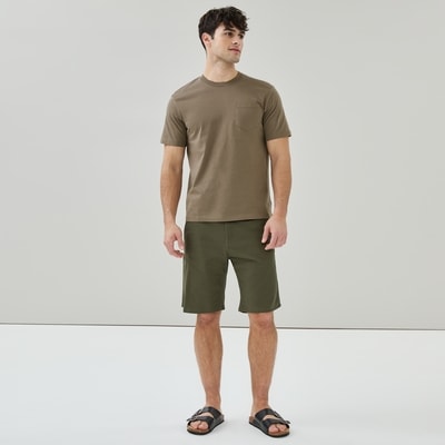 T-shirt essentiel en coton biologique pour hommes - Brun