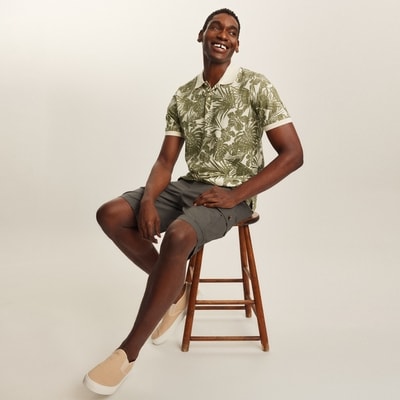 Men's Essential Printed Polo - Green