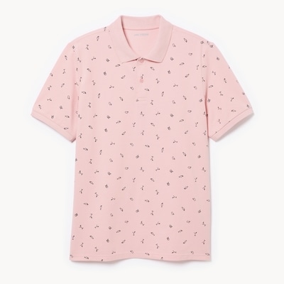 Men's Essential Printed Polo - Pink