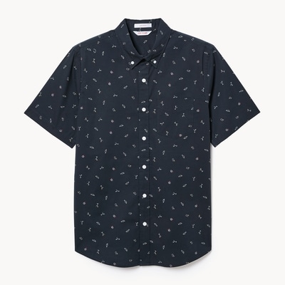Men's Flex Poplin Button-Down Shirt - Navy