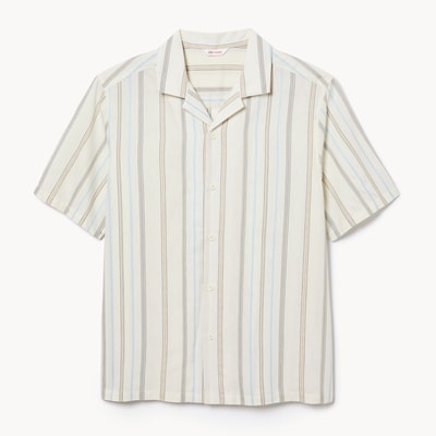 Chemise boutonnée rayée pour hommes - Blanc